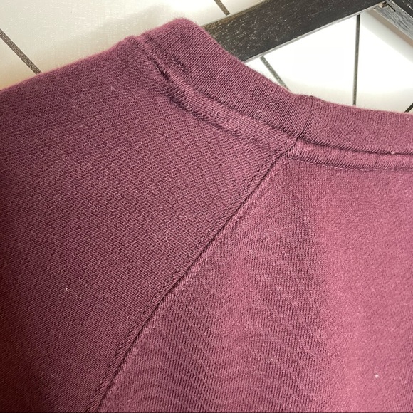 Athleta | Dynamic Crew Pullover Sweatshirt Top Burgundy Size XS - Picture 7 of 9